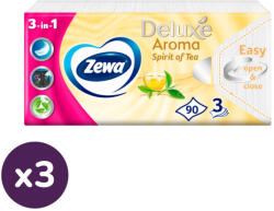 Zewa Deluxe Spirit of Tea 3 rétegű illatosított papírzsebkendő (3x90 db)