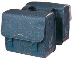 Basil Flair Double Bag két részes táska csomagtartóra, oldalra, 2x17L, kék