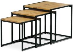Autronic Set de măsuțe de conferință, stejar sălbatic, 3buc. , maro deschis Masa de cafea