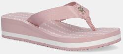 Tommy Hilfiger flip-flop IM TH CHAINPRINT MIDWEDGE SANDAL rózsaszín, női, éksarkú, FW0FW08527 - rózsaszín Női 40