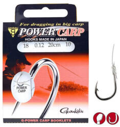 Gamakatsu Carlig Legat Gamakatsu Po Carp, Carlig Nr. 12, 0.18mm, 20cm, 10buc/plic (GK.180037.12.18)
