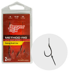 EnergoTeam Carlige legate Benzar Method Rig Bait Sting Barbless Nr. 10, 2 buc/plic (42877110)