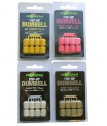Korda Pelete Flotante Korda Pop-up Dumbell + Free Hair Stops, 12mm, 8buc/plic (A.KPB06)
