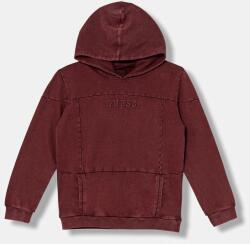 GUESS gyerek melegítőfelső pamutból - burgundia 122-125 - answear - 16 390 Ft