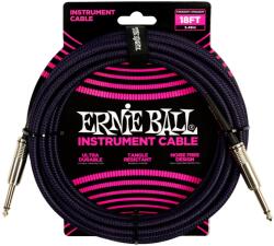 Ernie Ball 6395 fekete-lila szövetkábel 5.5m