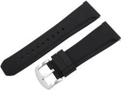  Műanyag okosóra szíj, gyorskioldós, fekete színű, normál hossz, 26 mm (9365-6)