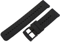  Műanyag okosóra szíj, gyorskioldós, fekete színű, normál hossz, 24 mm (9350-5)