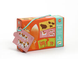DJECO - Párosító puzzle - Kié a kölyök - 24 db-os - Baby animals (DJ08197)