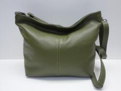 Genuine Női válltáska: zöld, khaki bőr, 2 rekeszes (1135475)