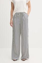 Tommy Hilfiger nadrág sötétkék, magas derekú széles, WW0WW45890 - sötétkék 36