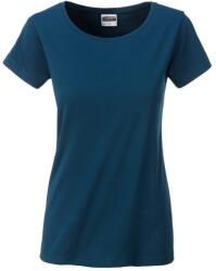 Daiber Tricou clasic de damă din bumbac organic 8007 - Petrol | XL (8007-1754814)