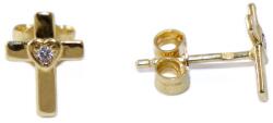 Ékszershop Köves kereszt arany fülbevaló (1317807)