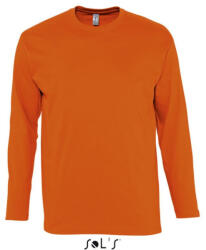 SOL'S Férfi MONARCH hosszú ujjú pamut póló, SOL'S SO11420, Orange-L (so11420or-l)