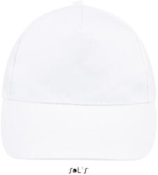 SOL'S Uniszex tépőzáras 5 paneles pamut baseball sapka, SOL'S SO88110, White-U (so88110wh-u)