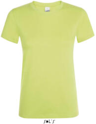 SOL'S Női REGENT kereknyakú rövid ujjú pamut póló, SOL'S SO01825, Apple Green-L (so01825ag-l)