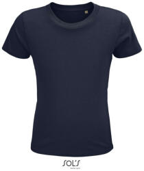 SOL'S Gyerek CRUSADER környakas rövid ujjú pamut póló, SOL'S SO03580, French Navy-8A (so03580fn-8a)