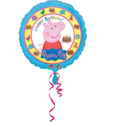  18 inch-es Peppa Pig - Peppa Malac Happy Birthday Szülinapi Fólia Lufi