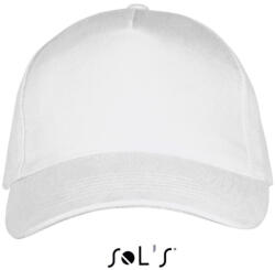 SOL'S Uniszex pamut 5 paneles baseball sapka, SOL'S SO00594, White-U (so00594wh-u)