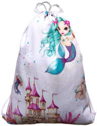  Óvodai tornazsák - textilzsák - 30x40 cm / Sellő - kastély mintás