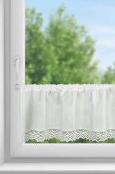 Takoy Perdea din vitraliu din țesătură mată cu dantelă 150 x 30 cm