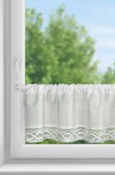 Takoy Perdea din vitraliu VINCE realizată predominant din țesătură bumbac, decorată cu dantelă 150 x 30 cm