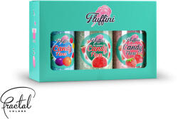  Fluffini Ízesített Vattacukor Alapanyag - Hármas csomag (Rágógumi, Görögdinnye, Eper) 3*150 g
