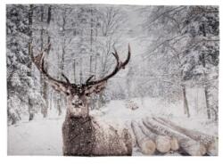 Clayre & Eef Takaró 130x170cm - Szarvas havas tájon