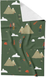 Takoy Gyorsan száradó törölköző 30x50 hegymászók sötétzöld alapon