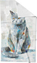 Takoy Gyorsan száradó törölköző 50x90 festett cica