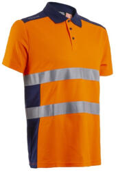 Coverguard Oki Rövid Ujjú Galléros Póló Hv Narancs És Sötétkék Szín (3Xl) (5OKI1703XL)