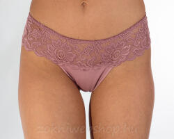 Lemila Női féltanga pamut csipke-derékkal Mályva, XL 6111