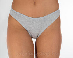 MST Női tanga csipke díszítéssel M/L, Világos szürke 10096