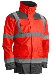 Coverguard Kanata 4/1 Hi-Viz Piros/Szürke Pe Kabát (4Xl) (7KANAXXXXL)
