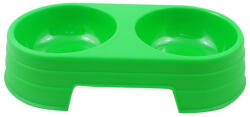 Nobleza Dupla itató-, etetőtál zöld színben "M (020461)