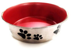 Nobleza Tappancs mintás fém tál, piros belsővel (M) (041213_P)
