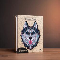 Husky fa puzzle L Prémium fa doboz