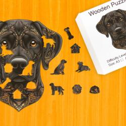 Hűséges labrador fa puzzle L Papír doboz