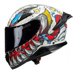 Pilot Snake sv Reptile-X White Gloss Cască Moto Față întreagă ECE 22.06 1550gr cu Sunvisor PIL000KRA143 (PIL000KRA143)