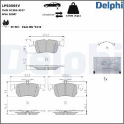 DELPHI Set placute frana DELPHI LP5059EV (LP5059EV)