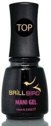 BrillBird Top Mani gél Fényzselé - Átlátszó, oldható 15 ml