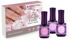 Perfect Nails French Cover Elastic Gel Ecsetes Műkörömépítő Alapzselé Kollekció 3x15 ml