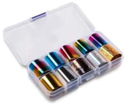 Perfect Nails Rainbow Transzferfólia Készlet 10 db