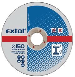Extol vágókorong fémhez; 125×1, 6×22, 2mm, max. 12.200 ford/perc, (darabáras, de csak ötösével rendelhető) (106920)