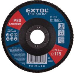 Extol lamellás csiszoló acél, Alu, műa. és fa munkadarabok csiszolására, 115×22mm; P100, kúpos, max. : 13.200 ford. /perc, EN13743 (8803465) - sipibolt