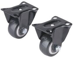 Extol készülékgörgő 2 db, fix, fekete PVC, 40mm, max. teherbírás: 30 kg/db (8856012)