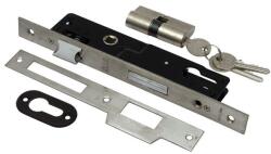 Flame Biztonsági portálzár cilinderes 40 mm + zárbetét 3 kulccsal, Flame (84640)