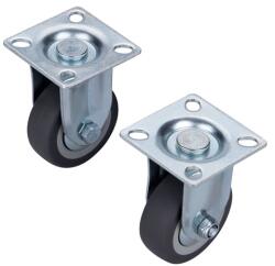 Extol készülékgörgő 2 db, fix, szürke gumi, 50mm, max. teherbírás: 27 kg/db (8856024)