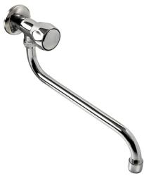 Balletto mosdó csaptelep hidegvízhez, kerámia szelep, króm, 25cm hosszú csőr (85042)