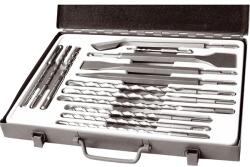 Extol betonfúró és véső klt. SDS PLUS; 14db, 5/110mm, 6, 8, 10/160mm, 8, 10, 12/210mm, 10, 12, 14/260mm, lapos 20, 40, hegyes, horony (23952)