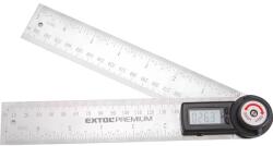  Extol digitális szögmérő-vonalzó, szög- és hosszmérésre, 0-360°, pontosság: ±0, 3°, 2×200 mm Inox szár mm és coll beosztással (8823510)